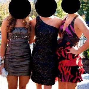 Aqua Dresses Black sequin dress